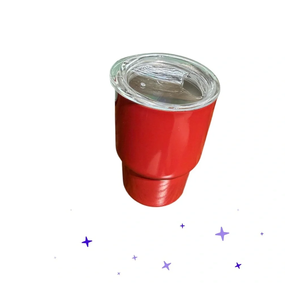 Tiny 3 Inch Stainless Steel Tumbler With Straw and Lid